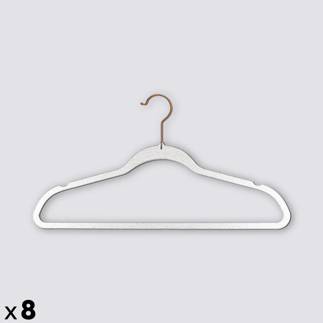 5five Lot de 8 cintres antidérapants plastique