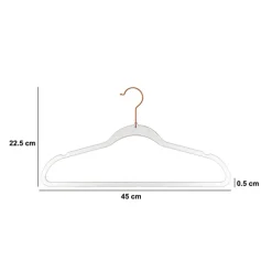 5five Lot de 8 cintres antidérapants plastique