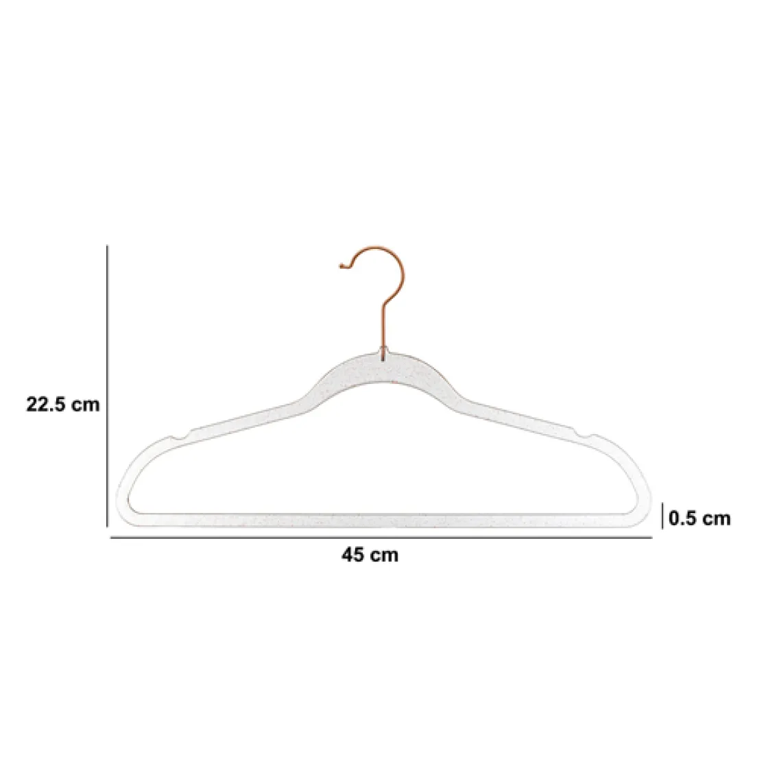 5five Lot de 8 cintres antidérapants plastique