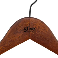 5five Lot de 2 cintres, Bois foncé