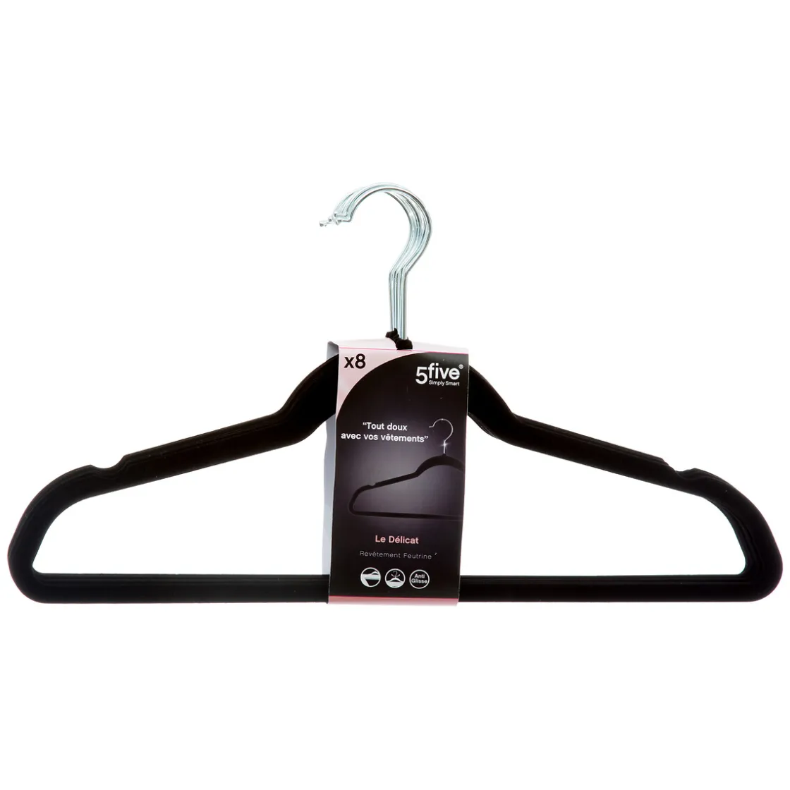 5five Lot de 8 cintres en feutrine