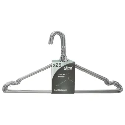 5five Lot de 25 cintres métal