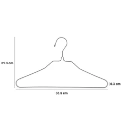 5five Lot de 10 cintres métal, Gris