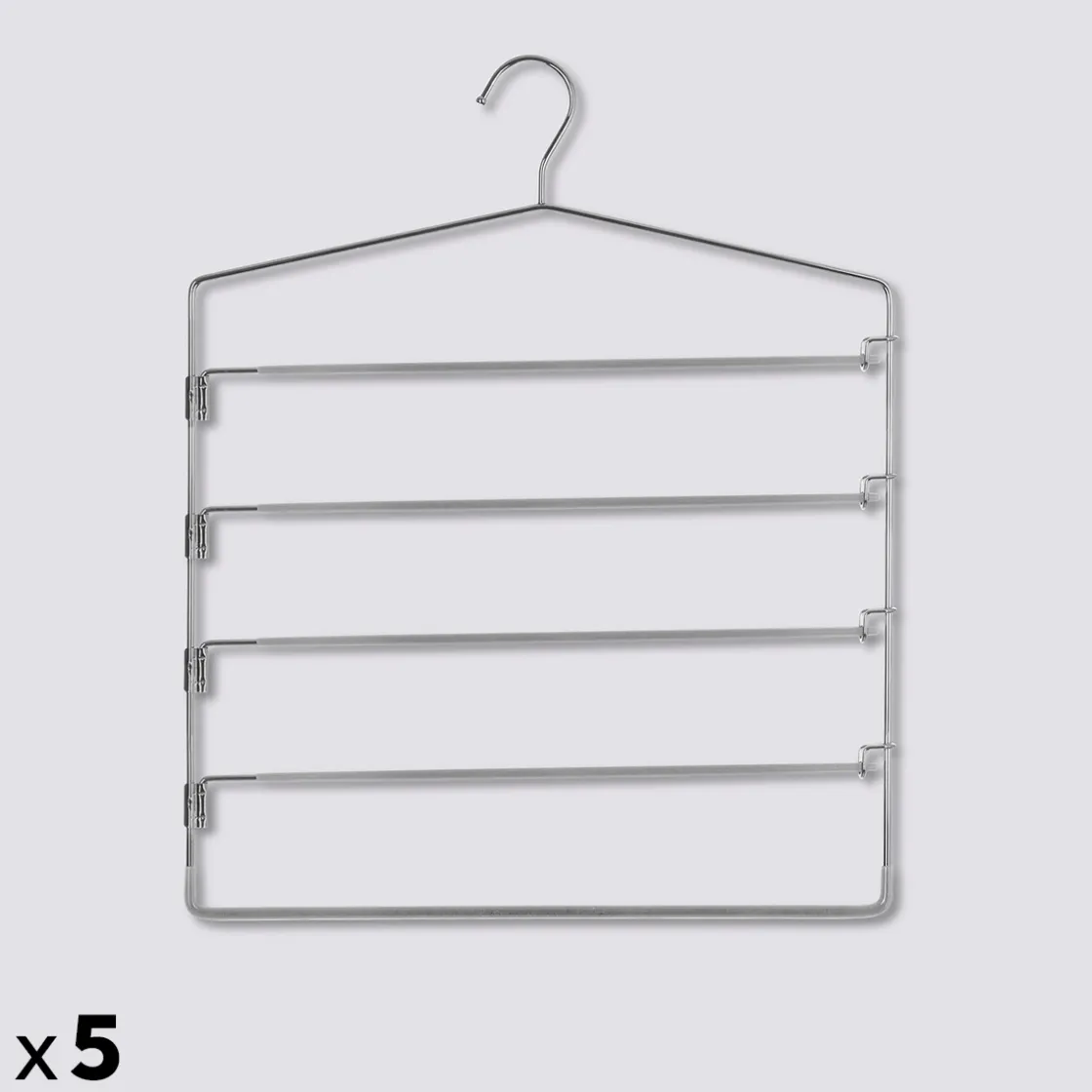 5five Lot de 5 cintres pantalons en métal