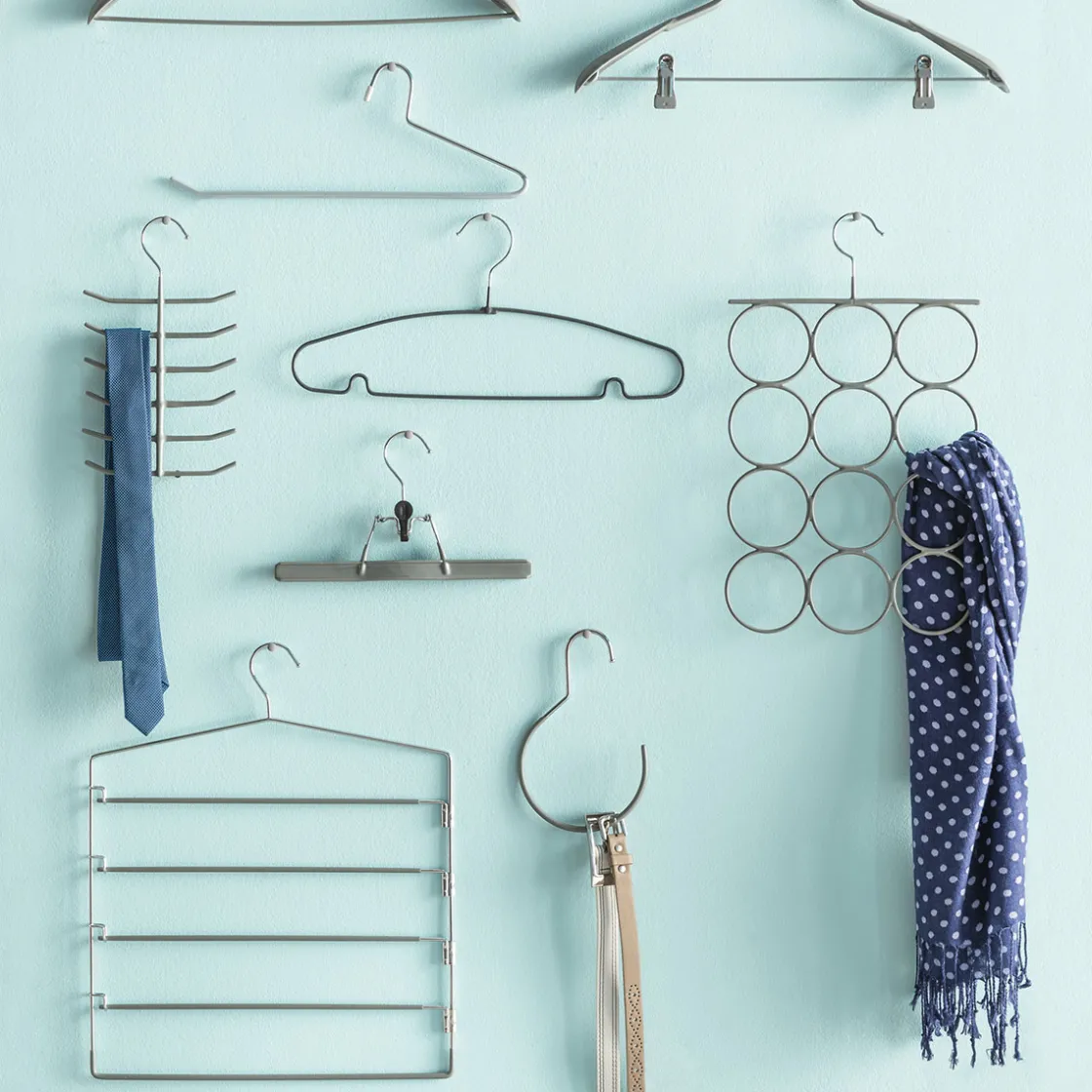 5five Lot de 5 cintres pantalons en métal