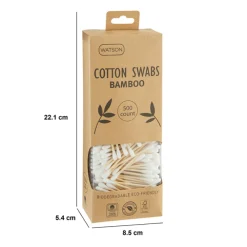 5five Lot de 500 cotons-tiges, Bambou