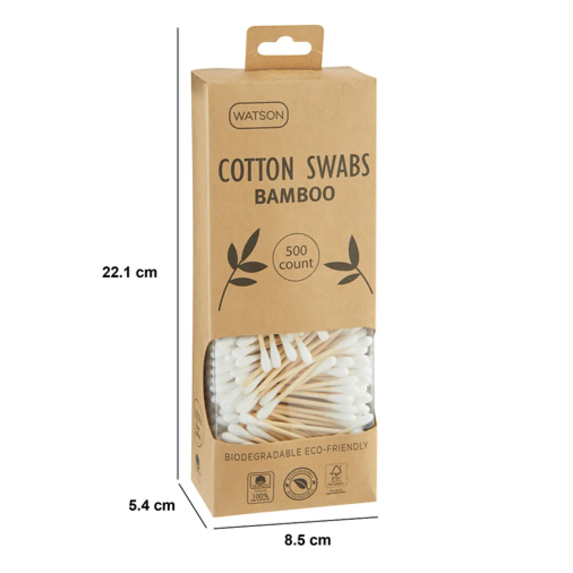 5five Lot de 500 cotons-tiges, Bambou