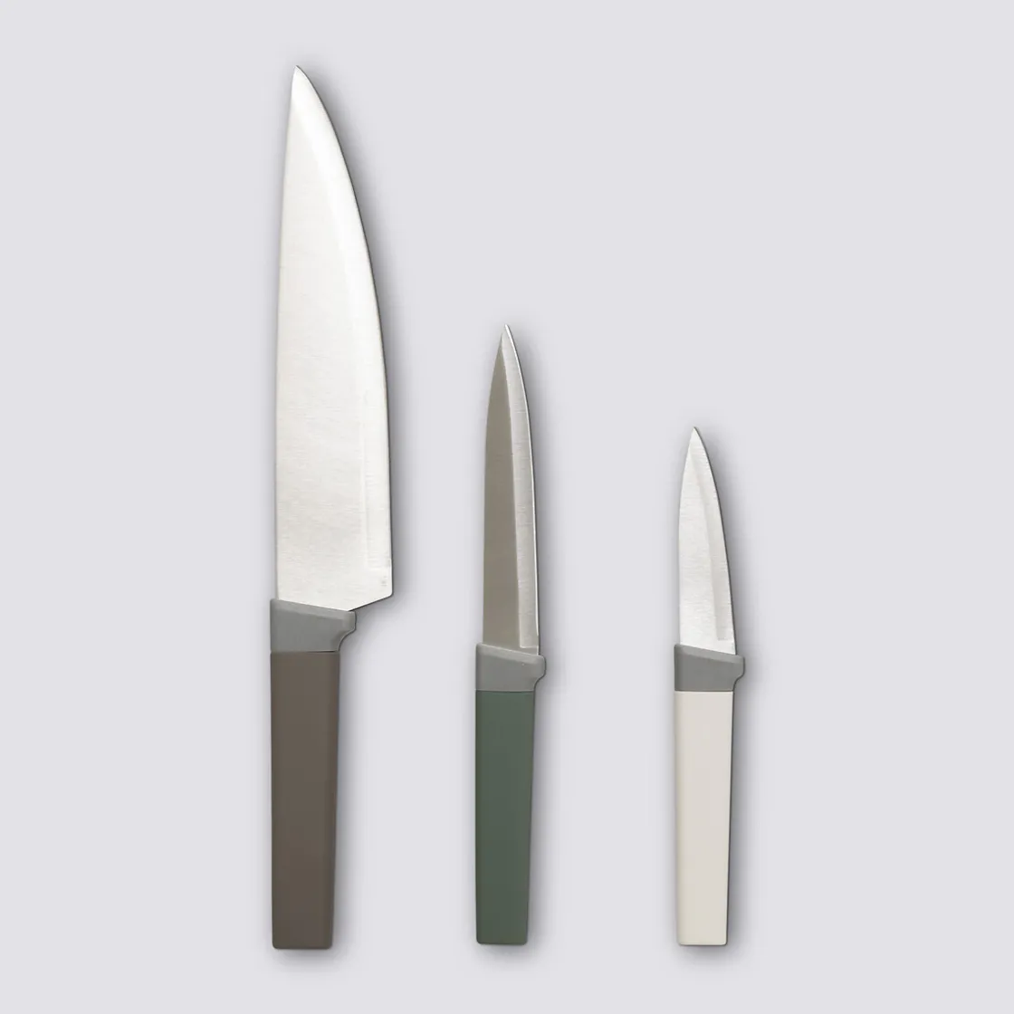 5five Lot de 3 couteaux manche antidérapant