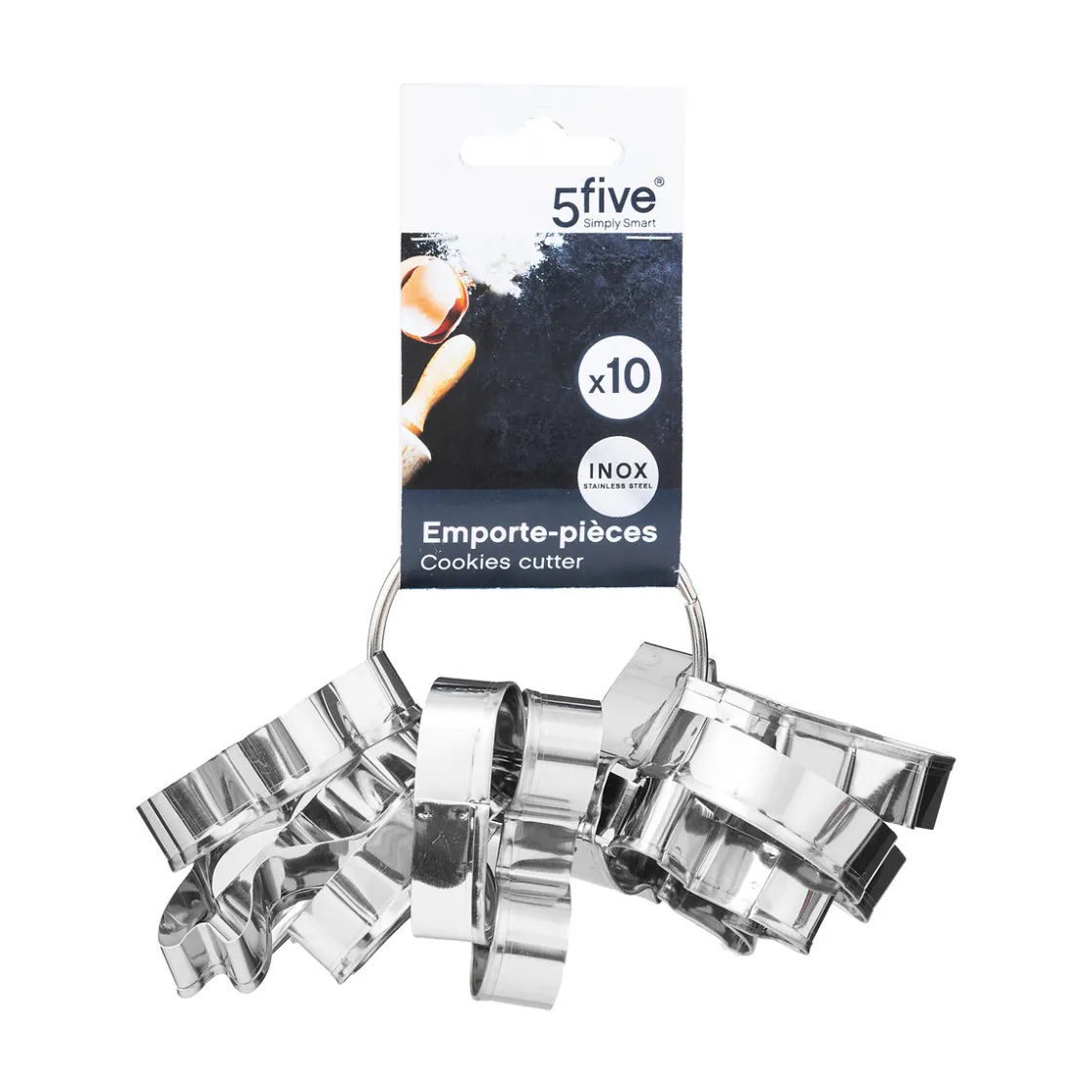 5five Lot de 10 emporte-pièces en acier