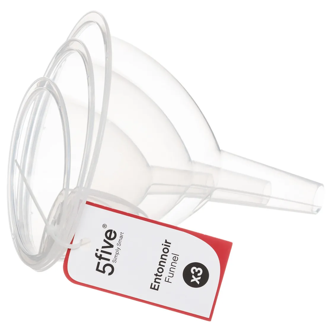 5five Lot de 3 entonnoirs en plastique