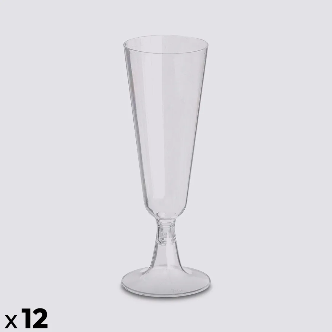 5five Lot de 12 flûtes à champagne, plastique