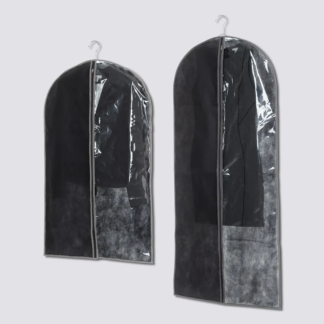 5five Lot de 2 housses vêtements grand modèle, Noir