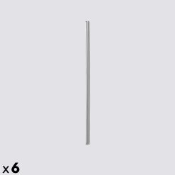5five Lot de 6 pailles avec goupillon en inox