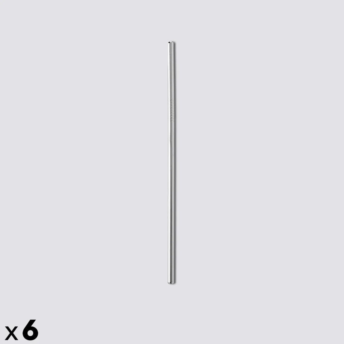 5five Lot de 6 pailles avec goupillon en inox