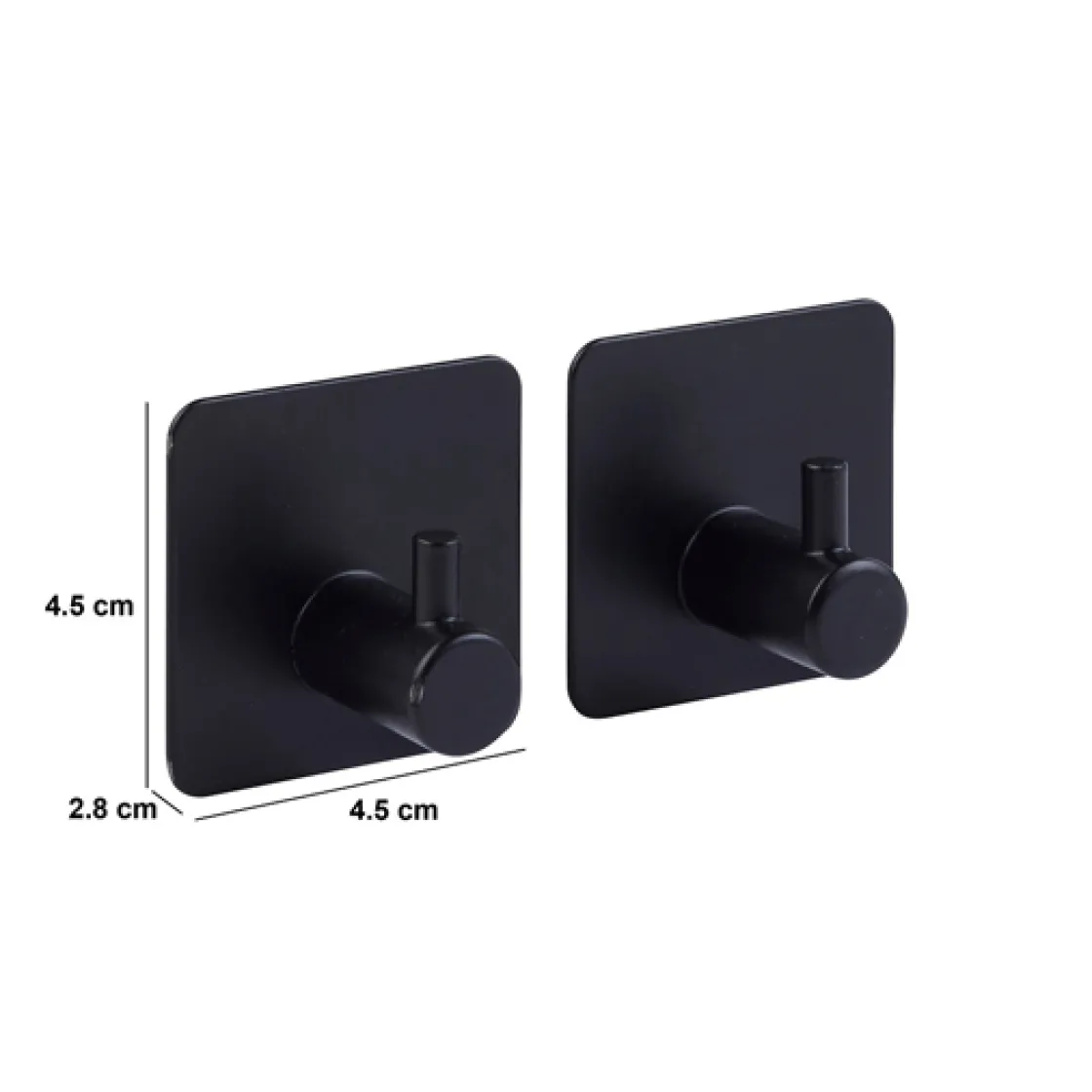 5five Lot de 2 patères adhésives 1 tête