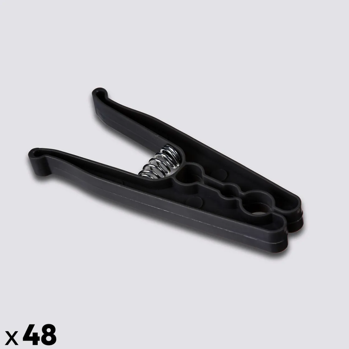 5five Lot de 48 pinces à linge, Noir