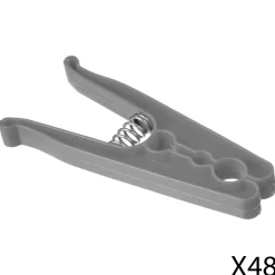 5five Lot de 48 pinces à linge, Noir