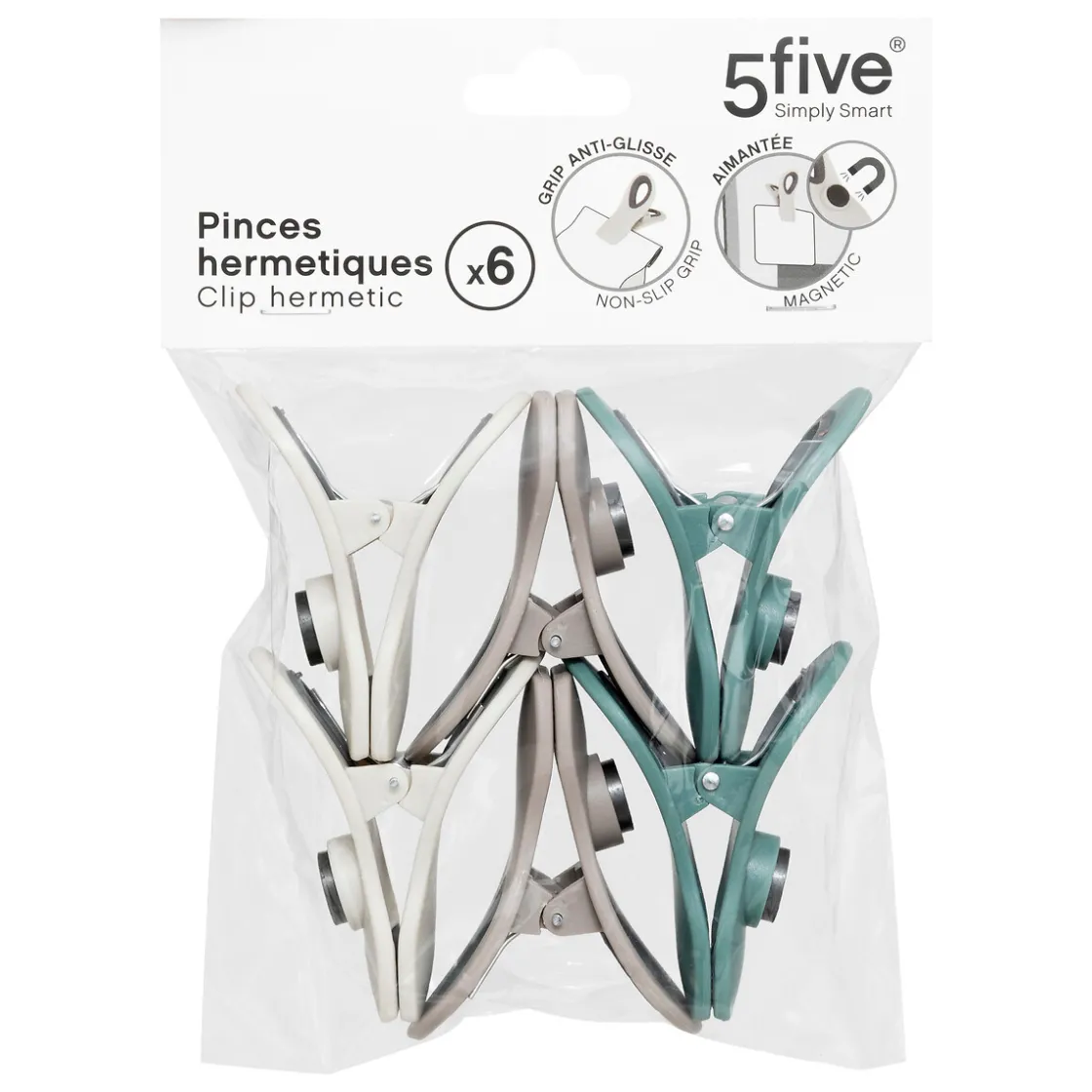 5five Lot de 6 pinces hermétiques