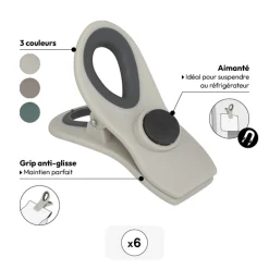 5five Lot de 6 pinces hermétiques