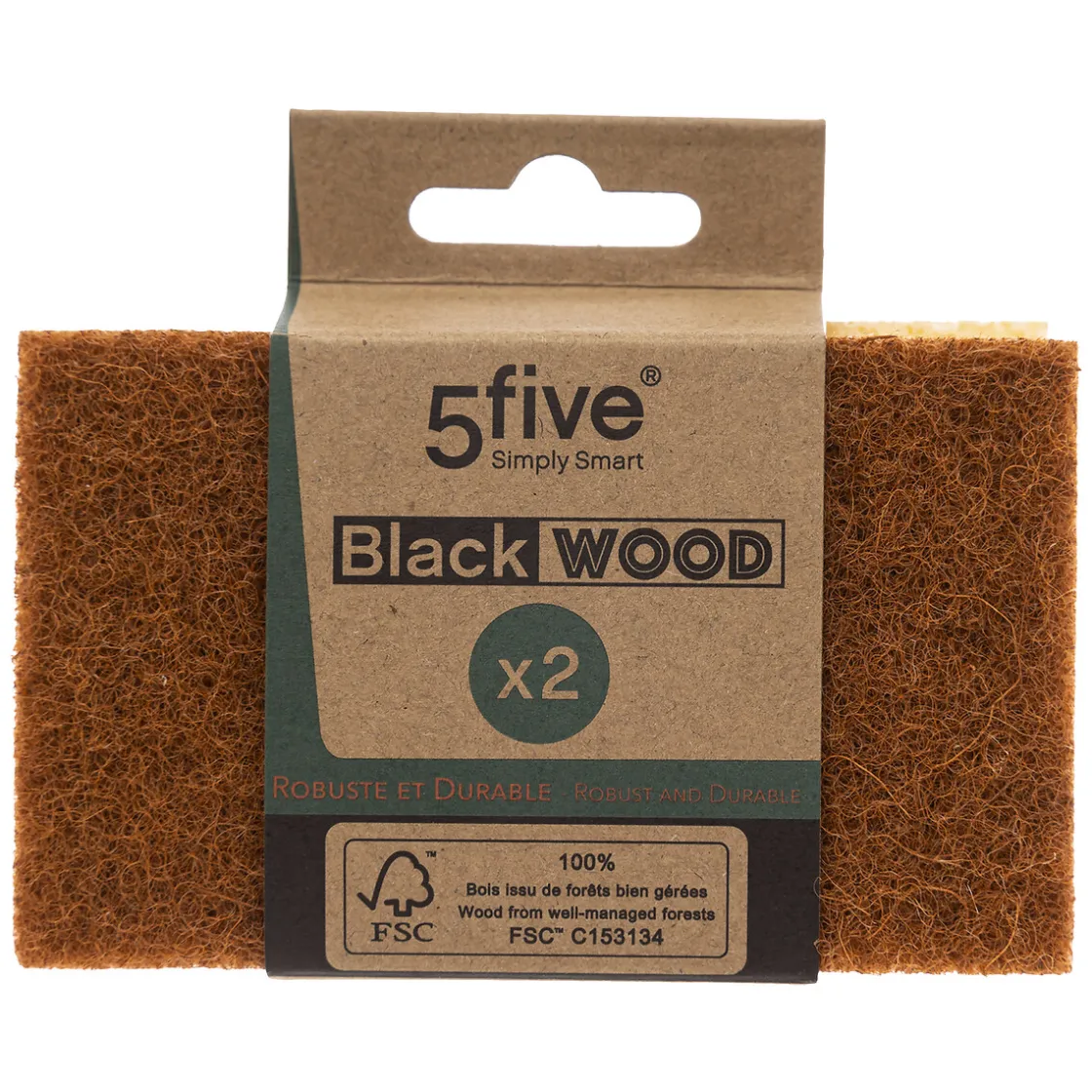 5five Lot de 2 éponges en coco