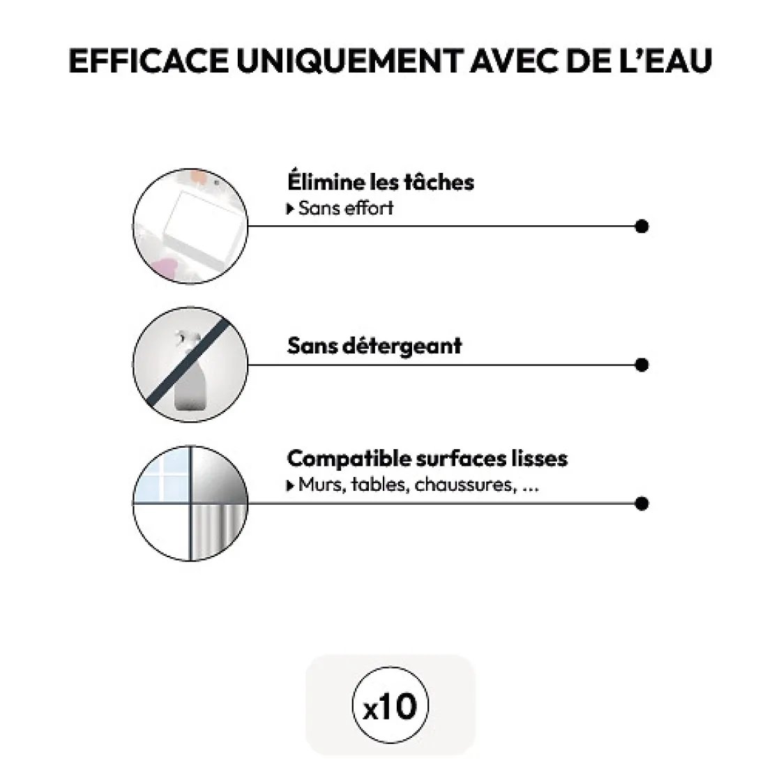 5five Lot de 10 éponges magiques