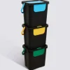 5five Lot de 3 poubelles, Manuel, 24 l, Plusieurs coloris