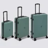 5five Lot de 3 valises 8 roues, H.77/67/55 cm, Vert