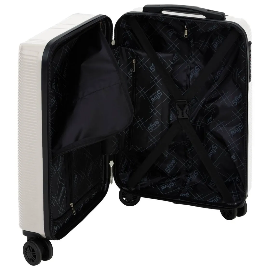 5five Lot de 3 valises 8 roues, H.77/67/55 cm, Argile