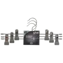 5five Lot de 3 cintres à pinces en métal