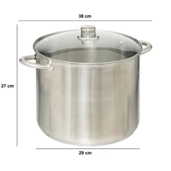 5five Marmite inox avec couvercle 13L