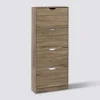 5five Meuble à chaussures 4 tiroirs, Effet chêne naturel