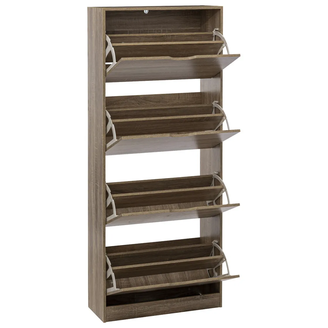 5five Meuble à chaussures 4 tiroirs, Effet chêne naturel