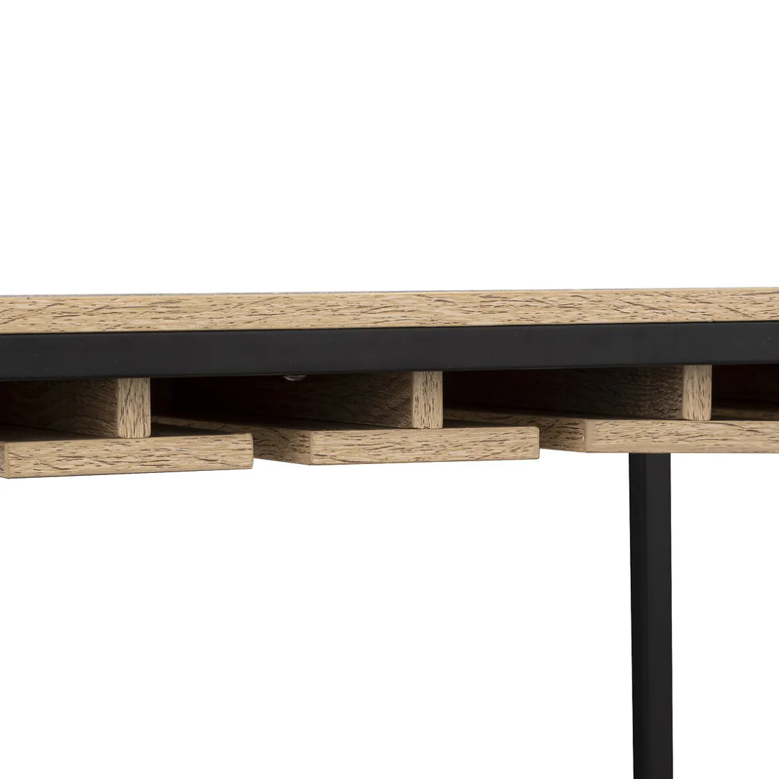 5five Meuble bar x25bouteilles, Effet chêne naturel