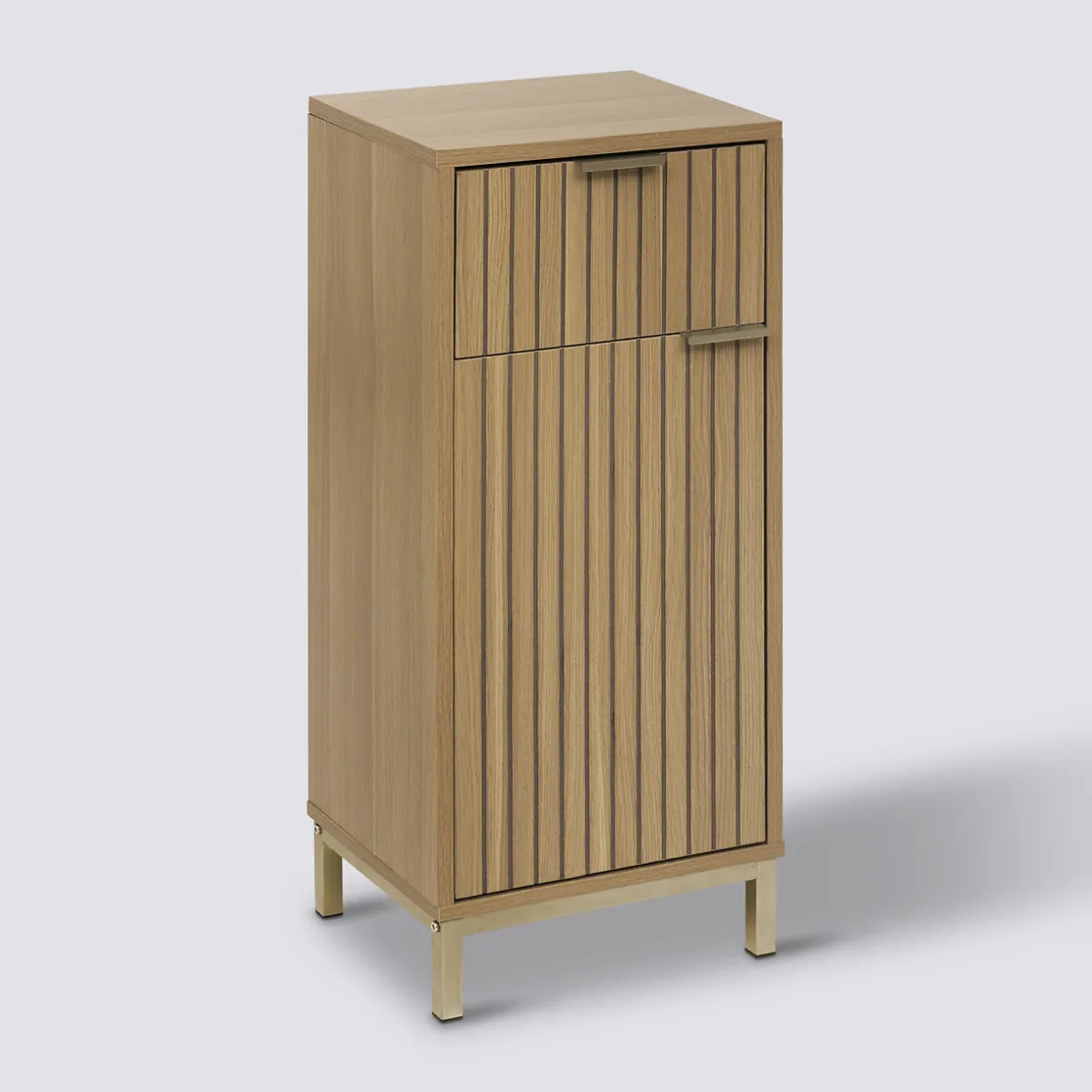 5five Meuble bas 2 portes, Effet bois naturel