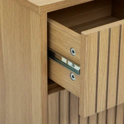 5five Meuble bas 2 portes, Effet bois naturel