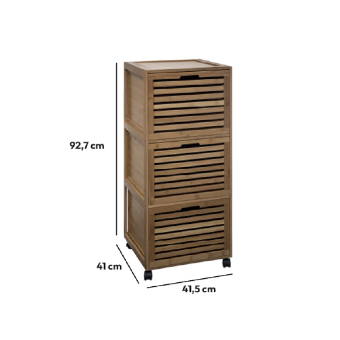 5five Meuble colonne 3 tiroirs, Bambou