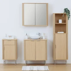 5five Meuble de salle de bain 1 porte, Beige