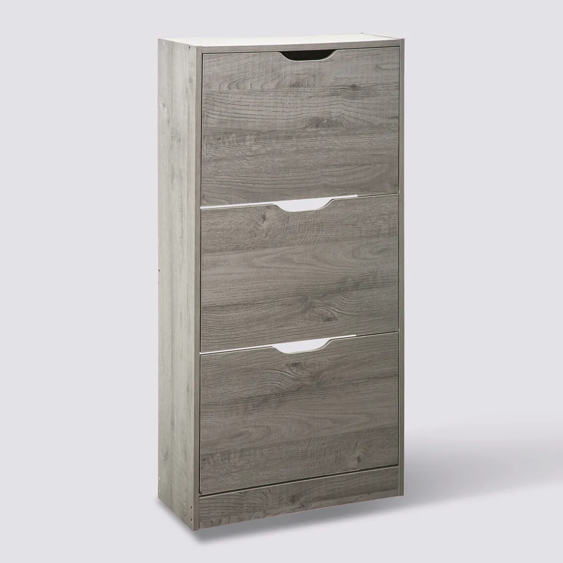 5five Meuble range-chaussures 3 tiroirs, Effet chêne gris