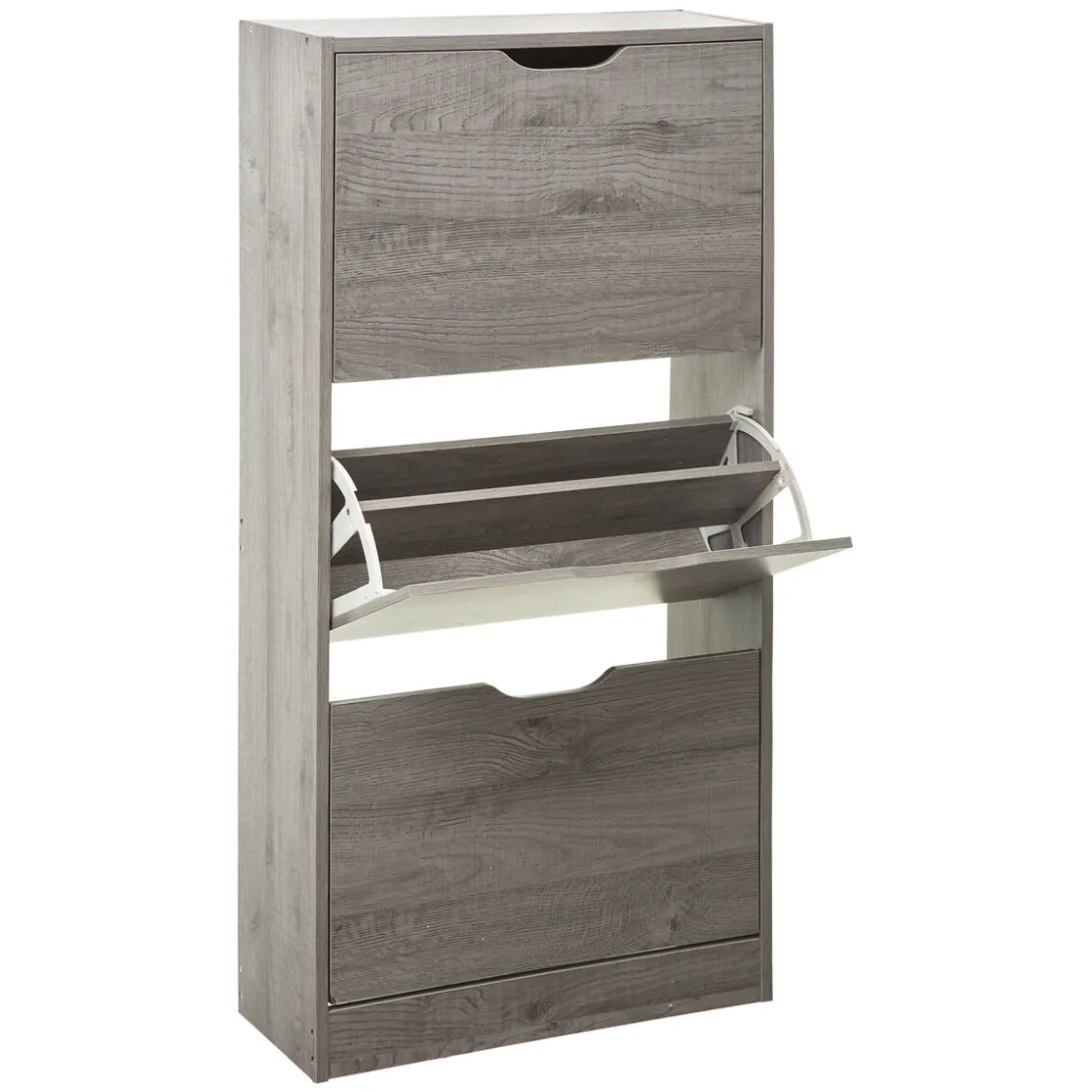 5five Meuble range-chaussures 3 tiroirs, Effet chêne gris
