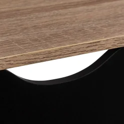 5five Meuble range-chaussures 3 tiroirs, Noir/Effet chêne