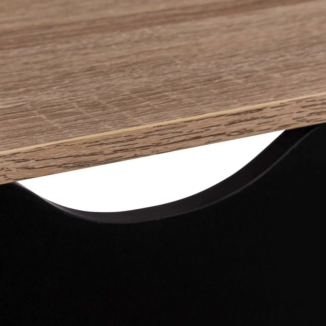 5five Meuble range-chaussures 3 tiroirs, Noir/Effet chêne