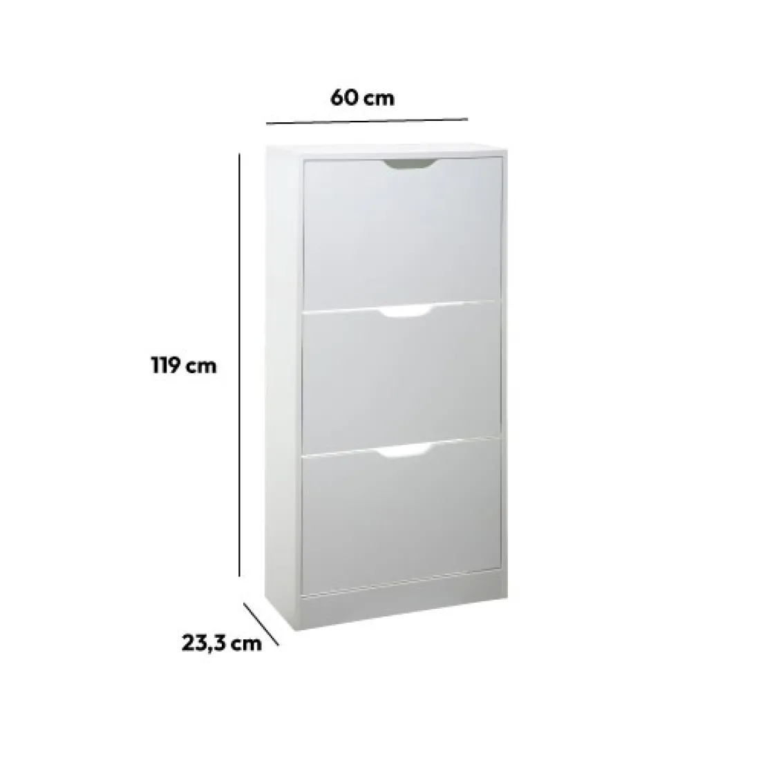 5five Meuble range-chaussures 3 tiroirs, Blanc