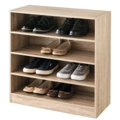 5five Meuble range-chaussures x12, Effet bois naturel