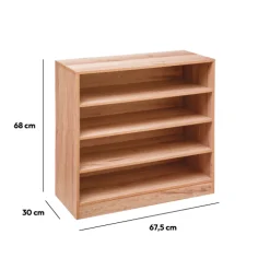 5five Meuble range-chaussures x12, Effet bois naturel