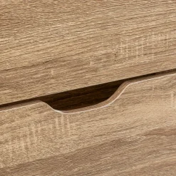 5five Meuble range-chaussures x21 miroir, Effet chêne