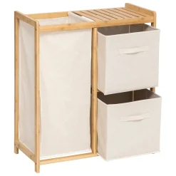 5five Meuble étagère avec panier et 2 paniers, Bambou