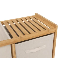 5five Meuble étagère avec panier et 2 paniers, Bambou