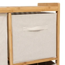 5five Meuble étagère avec panier et 2 paniers, Bambou