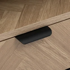 5five Meuble TV 3 portes sof close, Effet bois et noir