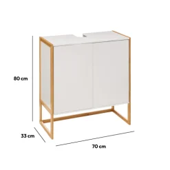 5five Meuble vasque 2 portes, Blanc